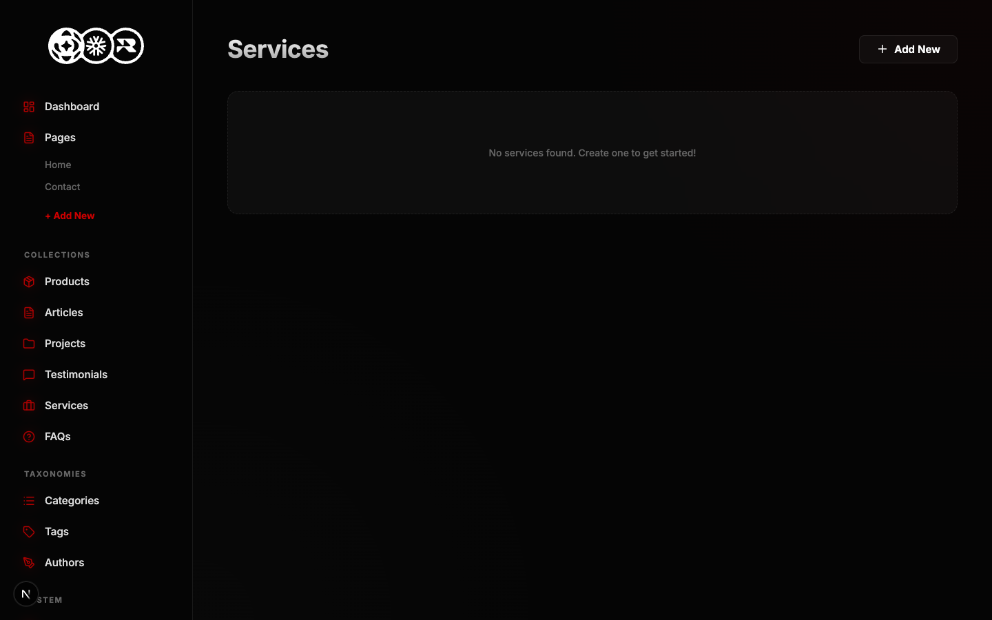 Services List View