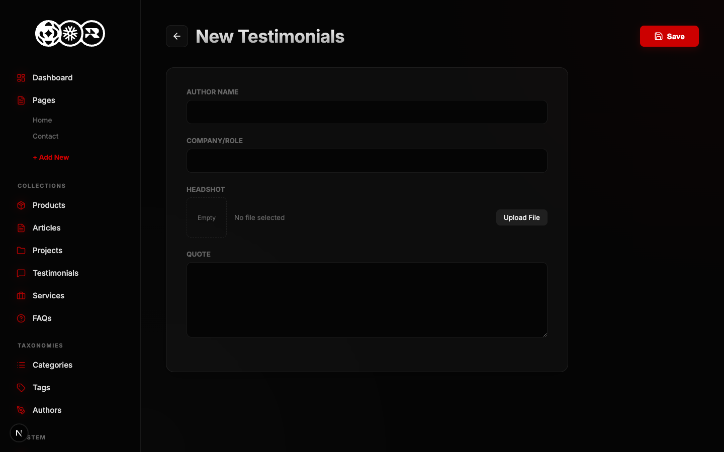Adding Testimonials